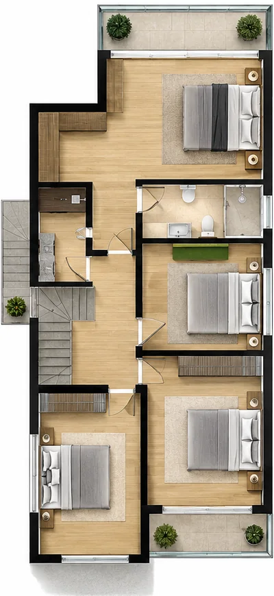 Villa A1, first floor plan